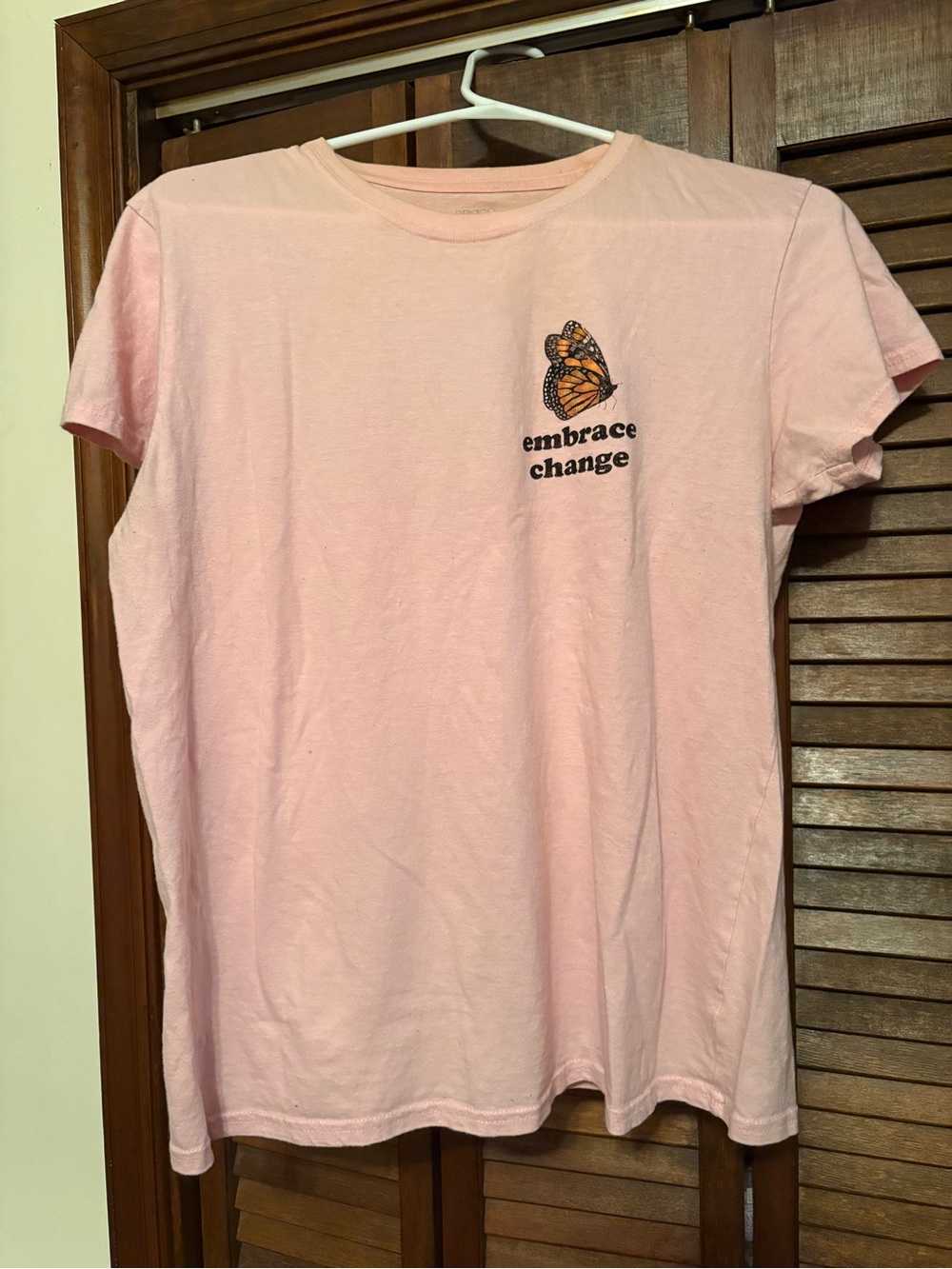 Embrace Change Pink Short Sleeve Tee